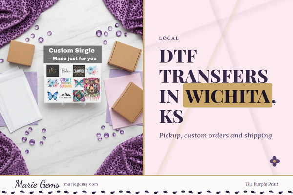 Custom 12x12 Ready-to-Press DTF Transfer from Marie Gems, featured image for DTF Transfers in Wichita, KS