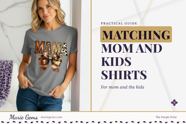 Western Mama Bow Unisex Graphic T-Shirt from Marie Gems, featured image for Matching Mom and Kids Shirts