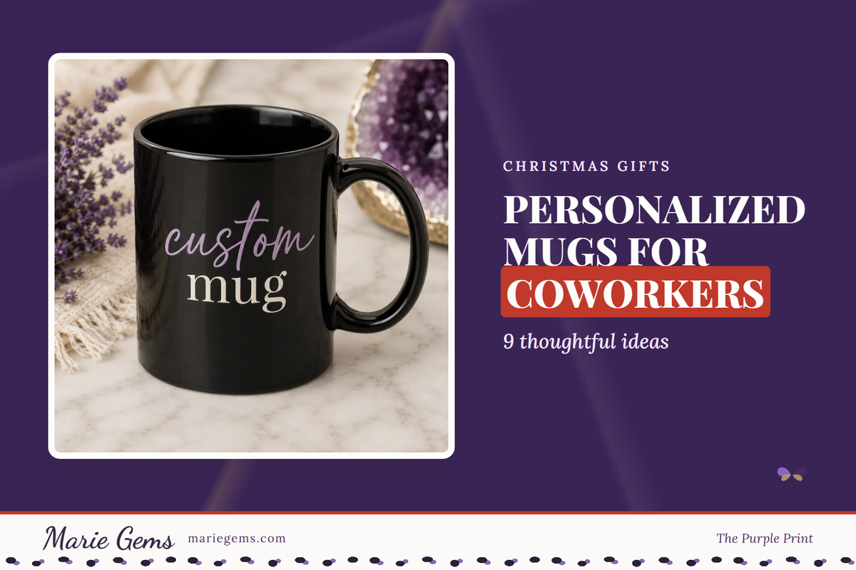 Custom Black Coffee Mug 15 oz Ceramic Coffee Mug from Marie Gems, featured image for Personalized Mugs for Coworkers