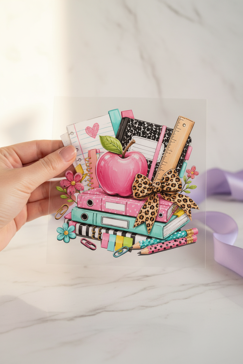 Teacher School Supplies 12x12 ready-to-press DTF heat transfer