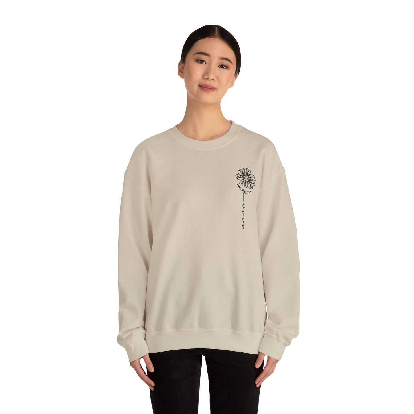 Minimalist Sunflower "Mama" Sweatshirt - Sweet and Simple Mother's Day Gift