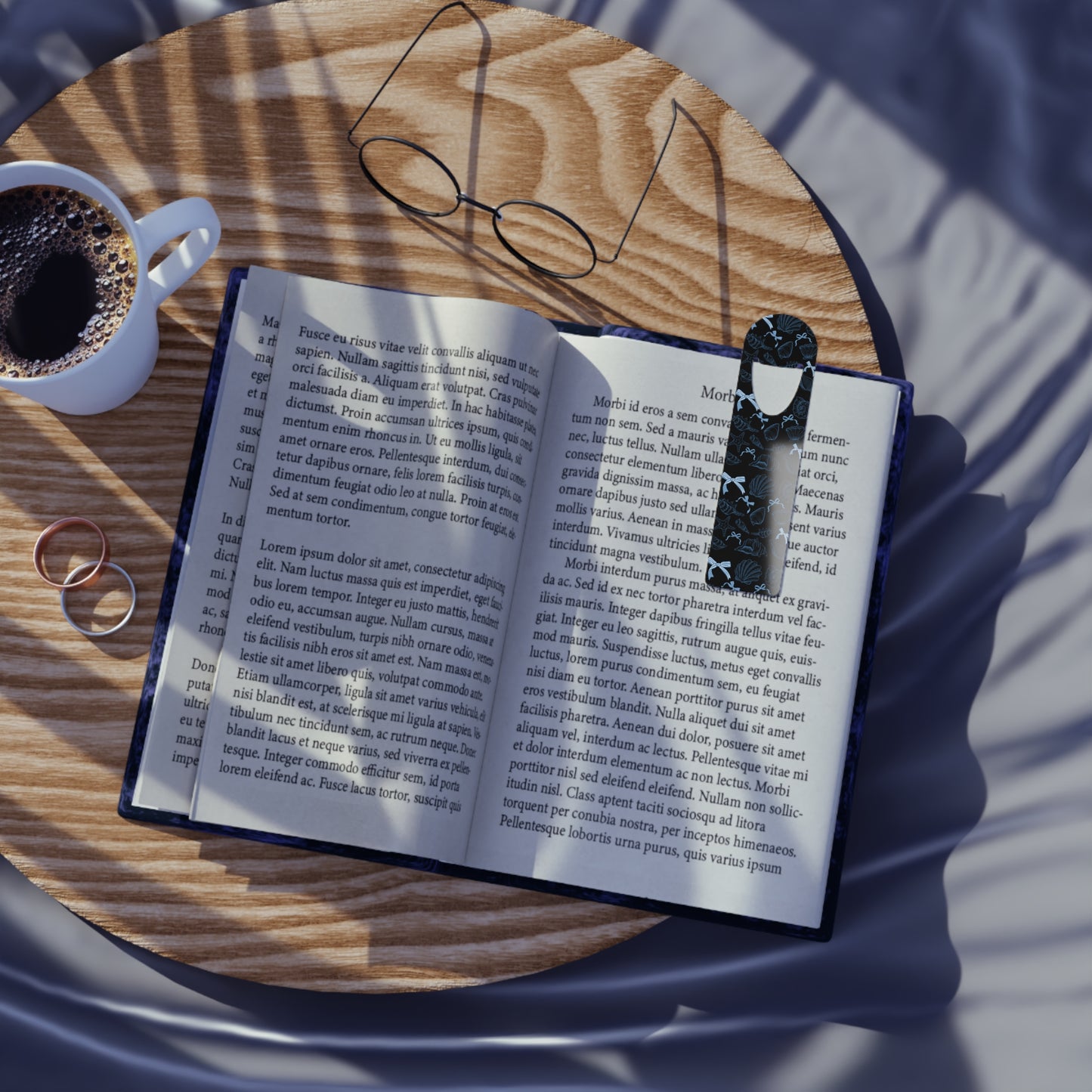 Elegant Seashell Ribbon Bookmark: Unique Book Lover Gift for Readers & Literary Enthusiasts