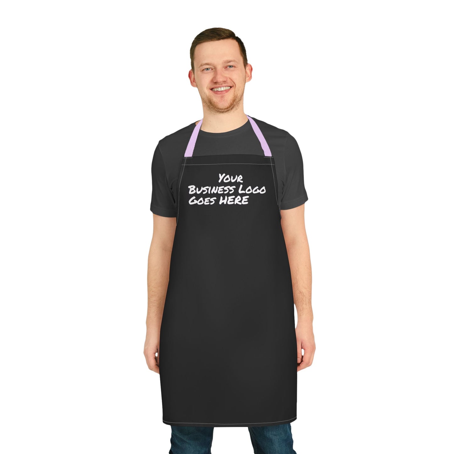 Customizable Black Apron for Chefs, Home Cooking, Barbecues, Gifts, Business Branding, Kitchen Accessories, Unique Design