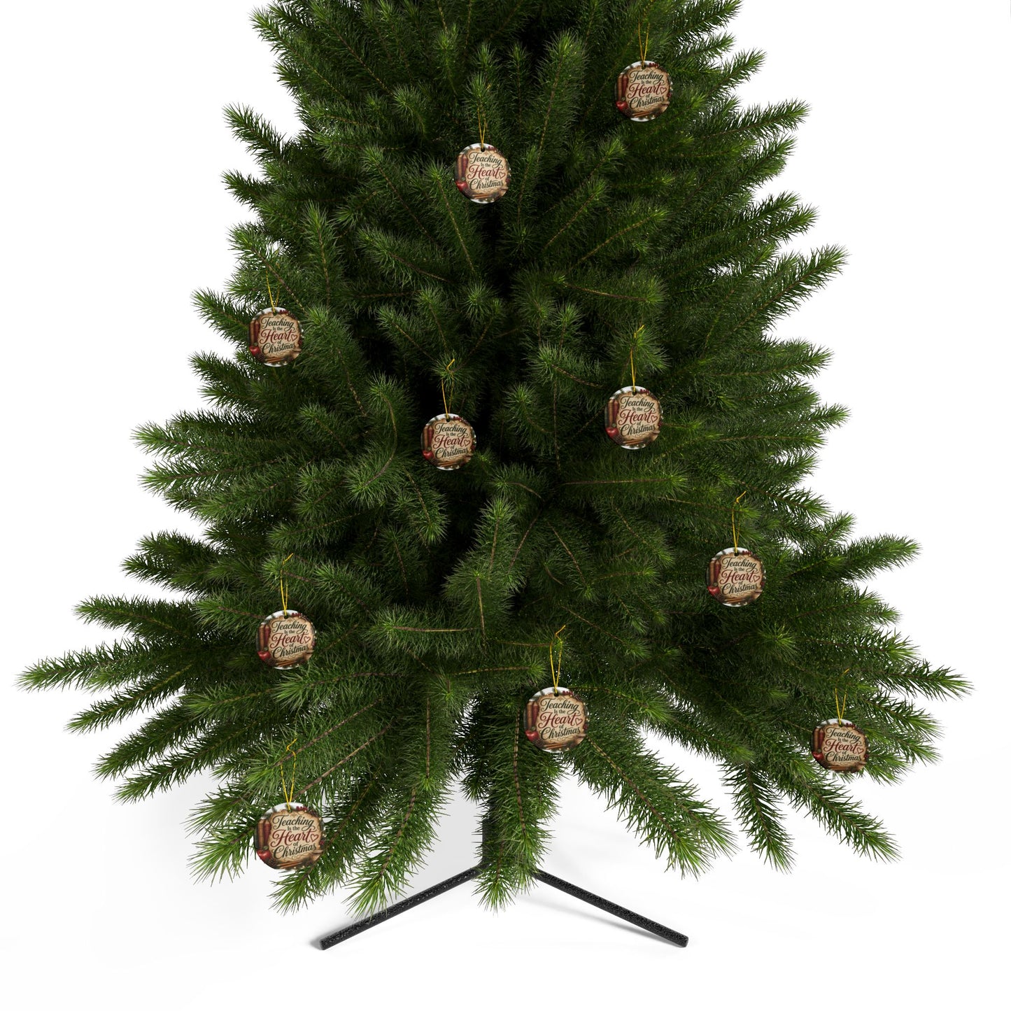 Teaching Is the Heart of Christmas Teacher Ornament featuring the Teaching Is the Heart of Christmas design – styled holiday display