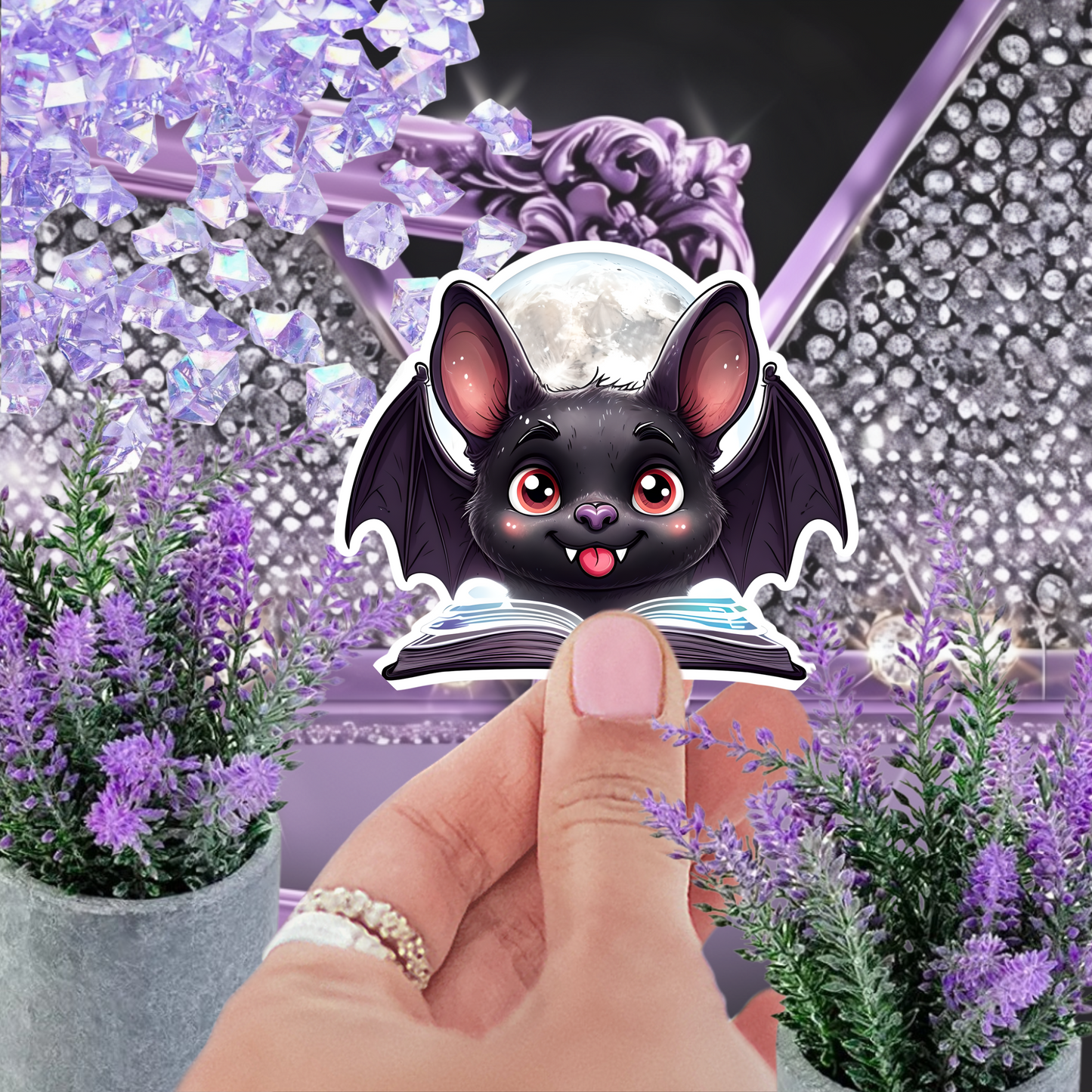 Adorable Bat Sticker - Unique Bookish Halloween Decor | Perfect for Laptops, Water Bottles & More