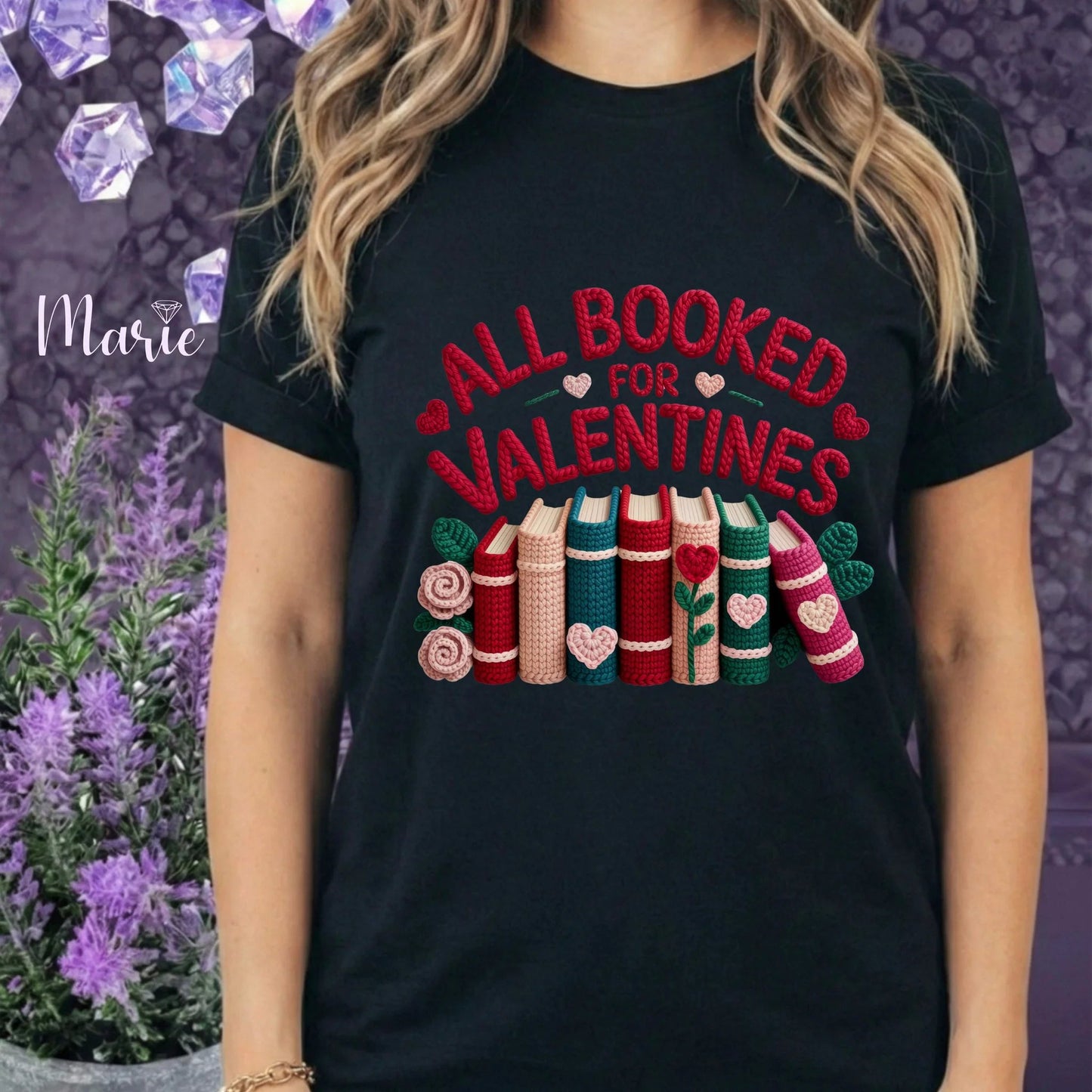 All Booked For Valentines T Shirt For Book Lovers Valentines Day Reading Tee Gift by Marie Gems