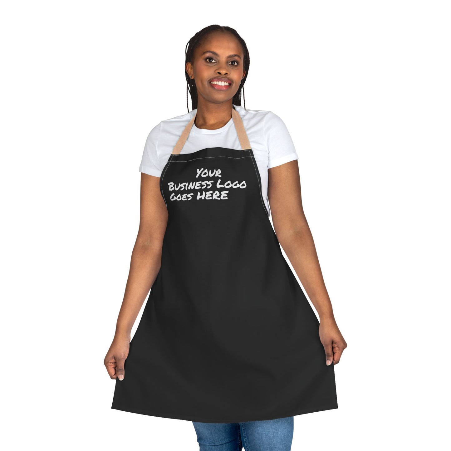 Customizable Black Apron for Chefs, Home Cooking, Barbecues, Gifts, Business Branding, Kitchen Accessories, Unique Design