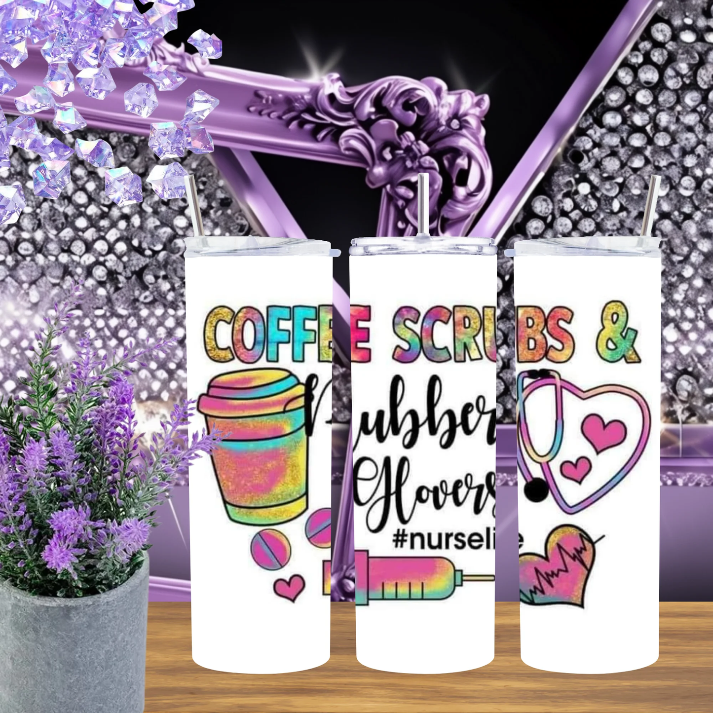 Nurse Life 20oz Tumbler And 30oz Stainless Steel Cup Pastel Aesthetic Gift For Medical Professionals by Marie Gems