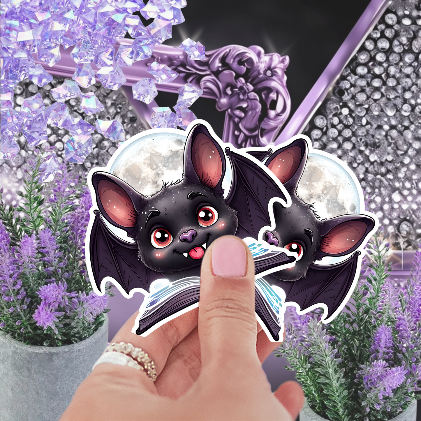 Adorable Bat Sticker - Unique Bookish Halloween Decor | Perfect for Laptops, Water Bottles & More