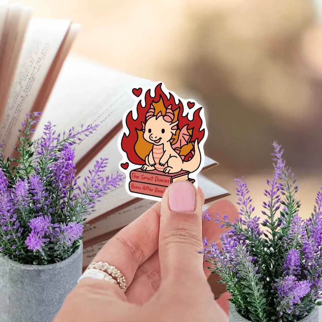 Smut Diaries Burn After Reading Sticker | Booktok Kindle Sticker | Spicy Book Club Smut Romance Book Lover Fantasy Reader by Marie Gems