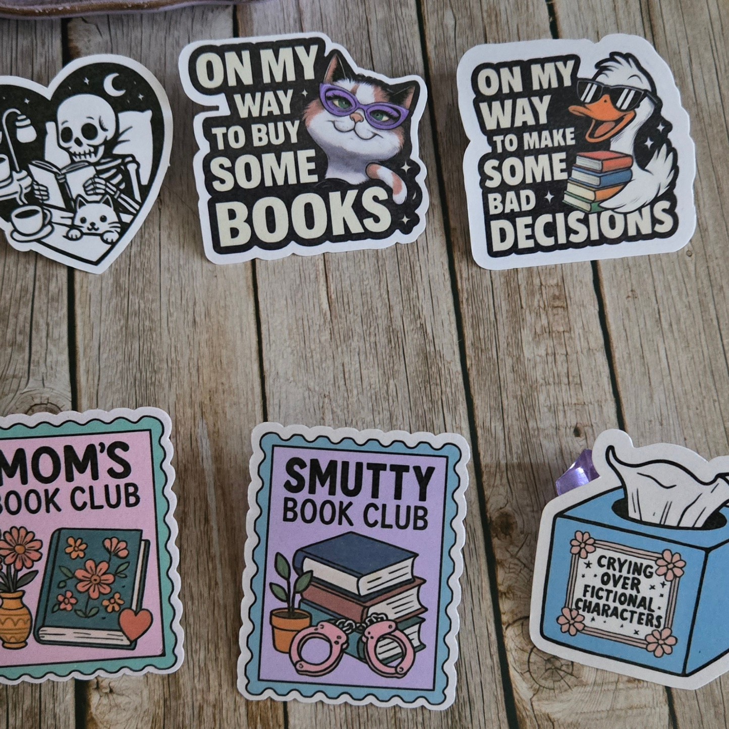 Ultimate 12-Sticker Book Lover Bundle: Smut, Goth, Funny, & Cozy Reader Decals - Diverse Literary Collection