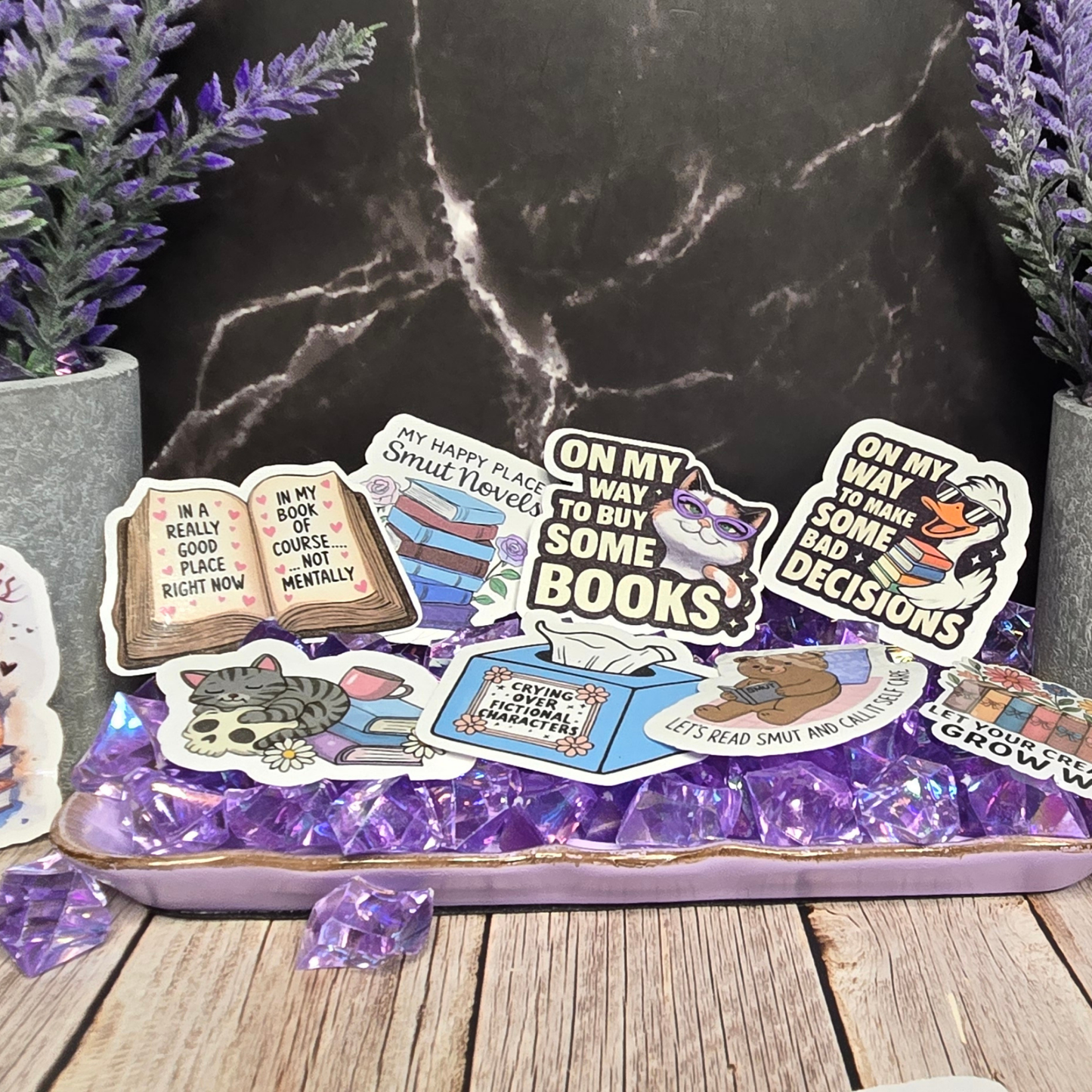 Ultimate 12-Sticker Book Lover Bundle: Smut, Goth, Funny, & Cozy Reader Decals - Diverse Literary Collection