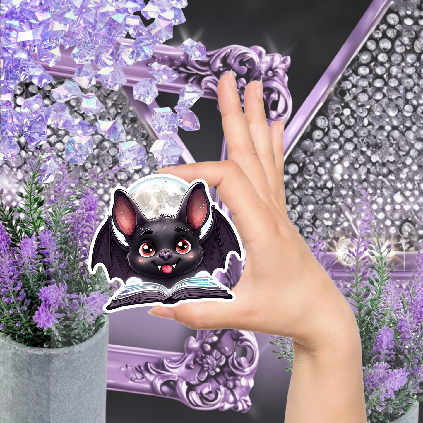 Adorable Bat Sticker - Unique Bookish Halloween Decor | Perfect for Laptops, Water Bottles & More