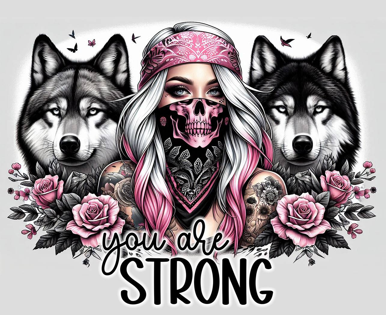 Empowering 20 oz Tumblers: Unique Tattooed Women & Positive Affirmations | Durable Insulated Drinkware