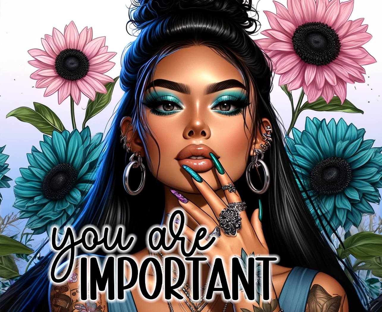 Empowering 20 oz Tumblers: Unique Tattooed Women & Positive Affirmations | Durable Insulated Drinkware