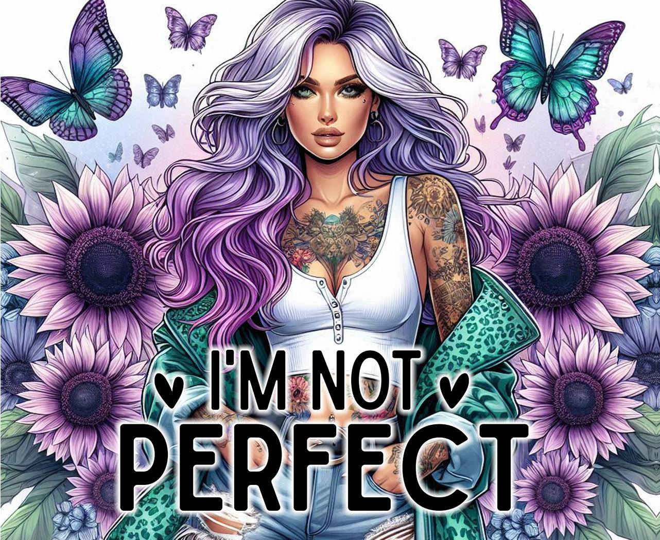 Empowering 20 oz Tumblers: Unique Tattooed Women & Positive Affirmations | Durable Insulated Drinkware