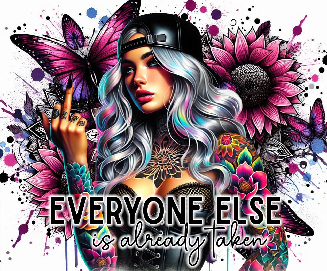 Empowering 20 oz Tumblers: Unique Tattooed Women & Positive Affirmations | Durable Insulated Drinkware
