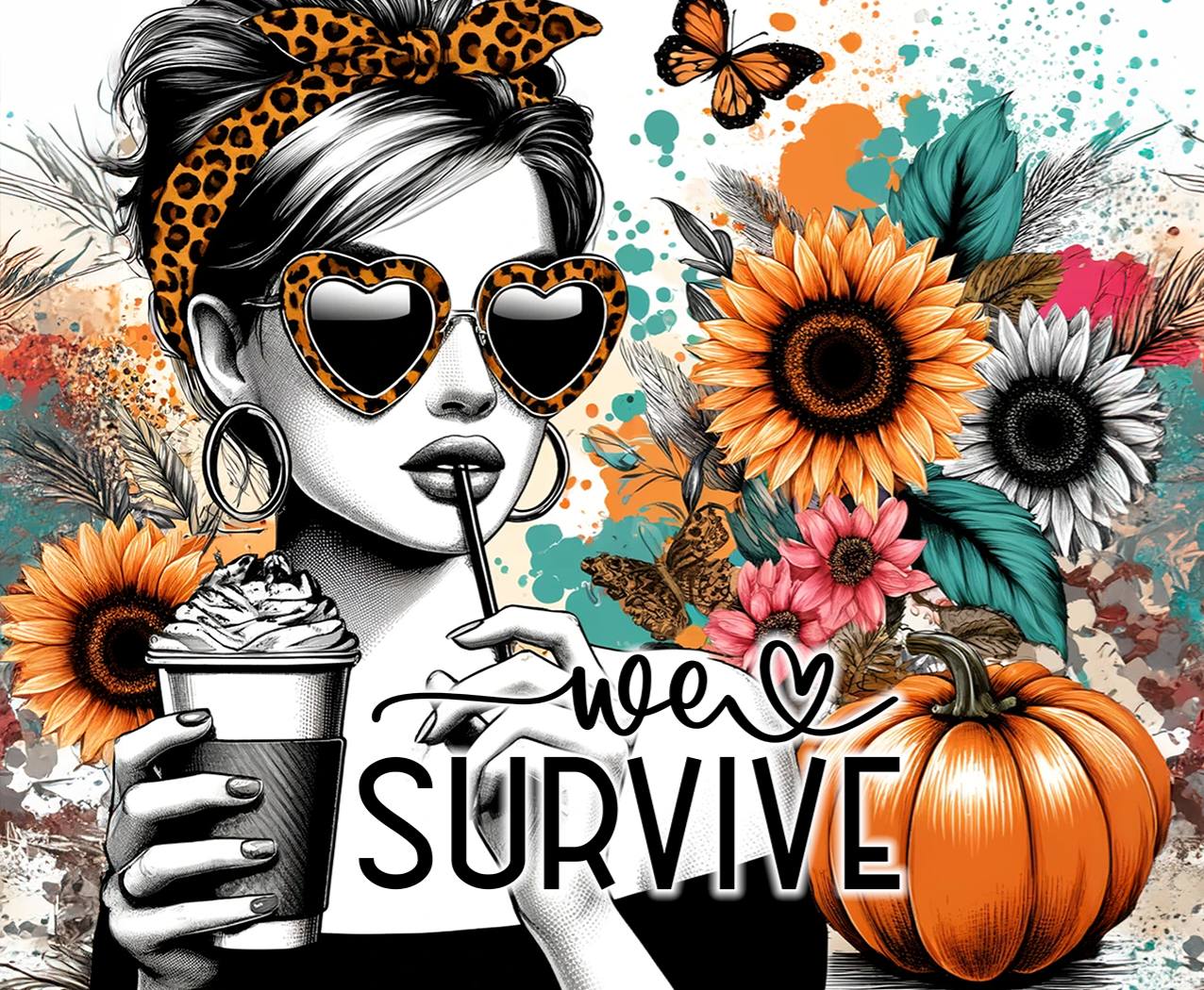 Empowering 20 oz Tumblers: Unique Tattooed Women & Positive Affirmations | Durable Insulated Drinkware