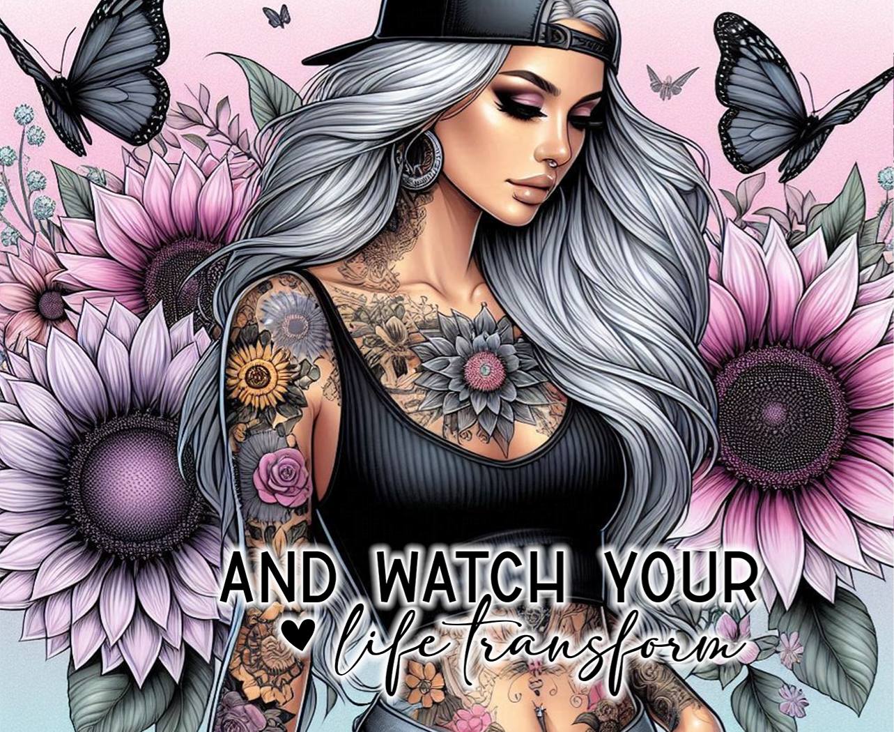 Empowering 20 oz Tumblers: Unique Tattooed Women & Positive Affirmations | Durable Insulated Drinkware
