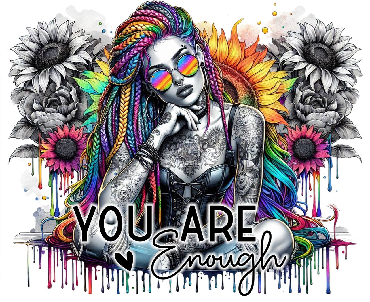 Empowering 20 oz Tumblers: Unique Tattooed Women & Positive Affirmations | Durable Insulated Drinkware
