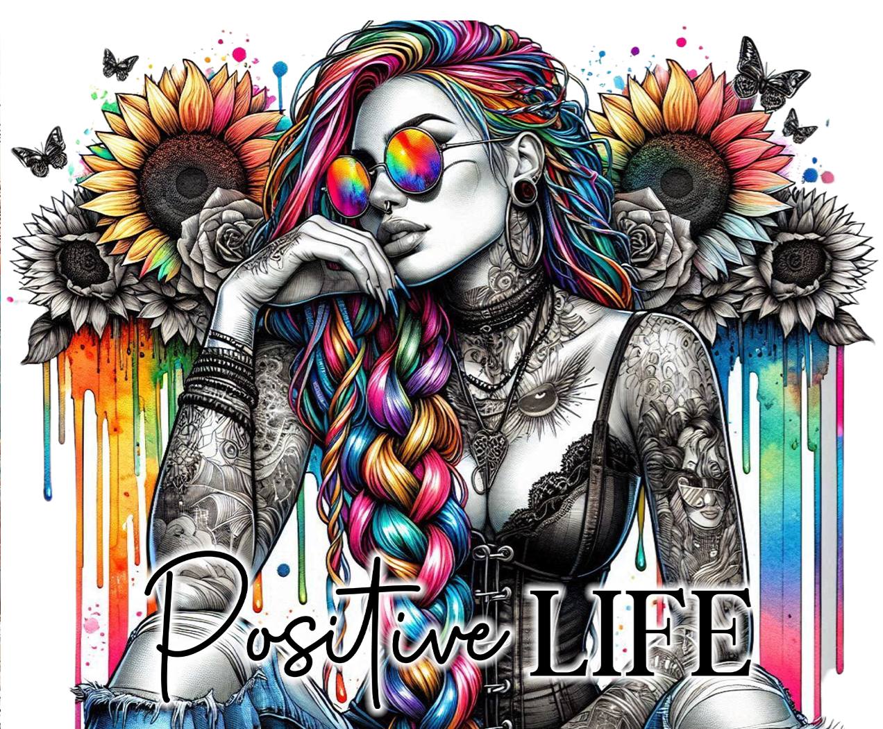 Empowering 20 oz Tumblers: Unique Tattooed Women & Positive Affirmations | Durable Insulated Drinkware