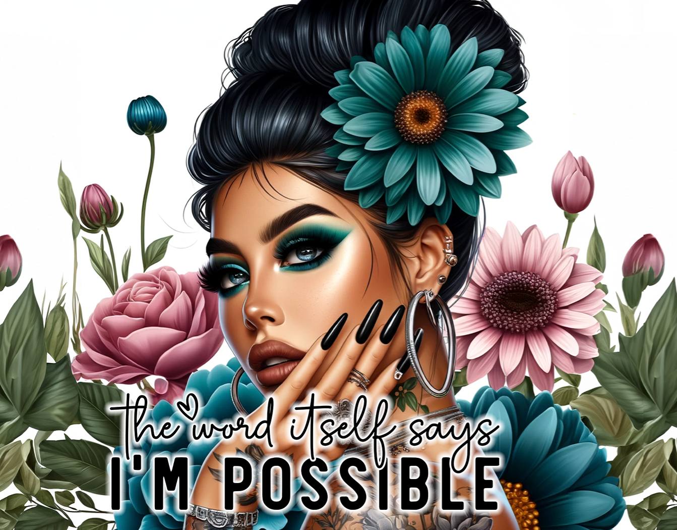 Empowering 20 oz Tumblers: Unique Tattooed Women & Positive Affirmations | Durable Insulated Drinkware