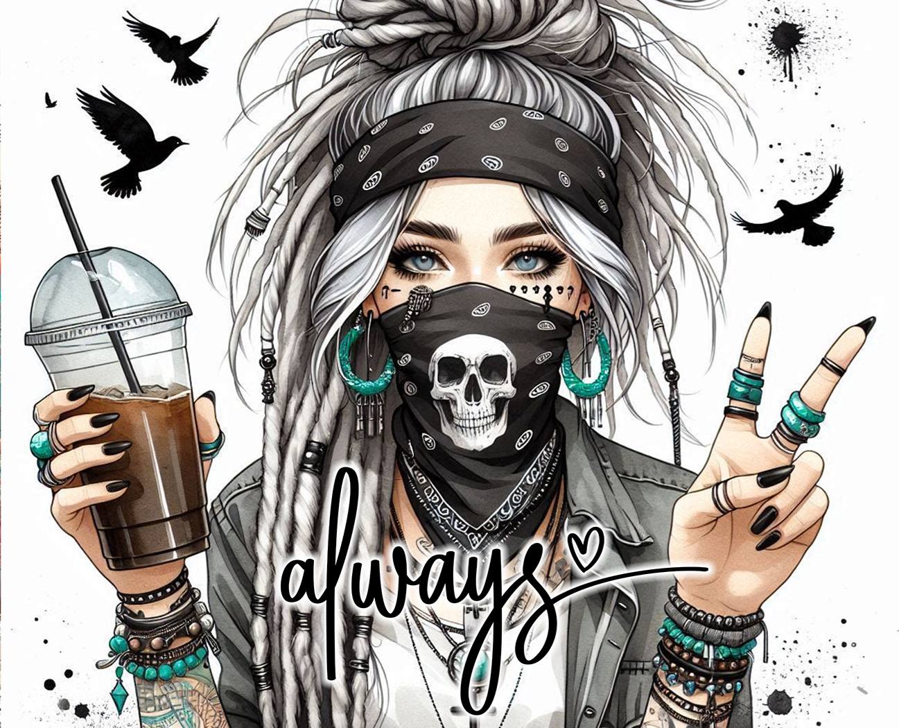 Empowering 20 oz Tumblers: Unique Tattooed Women & Positive Affirmations | Durable Insulated Drinkware