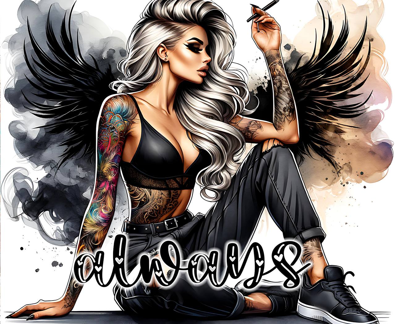 Empowering 20 oz Tumblers: Unique Tattooed Women & Positive Affirmations | Durable Insulated Drinkware