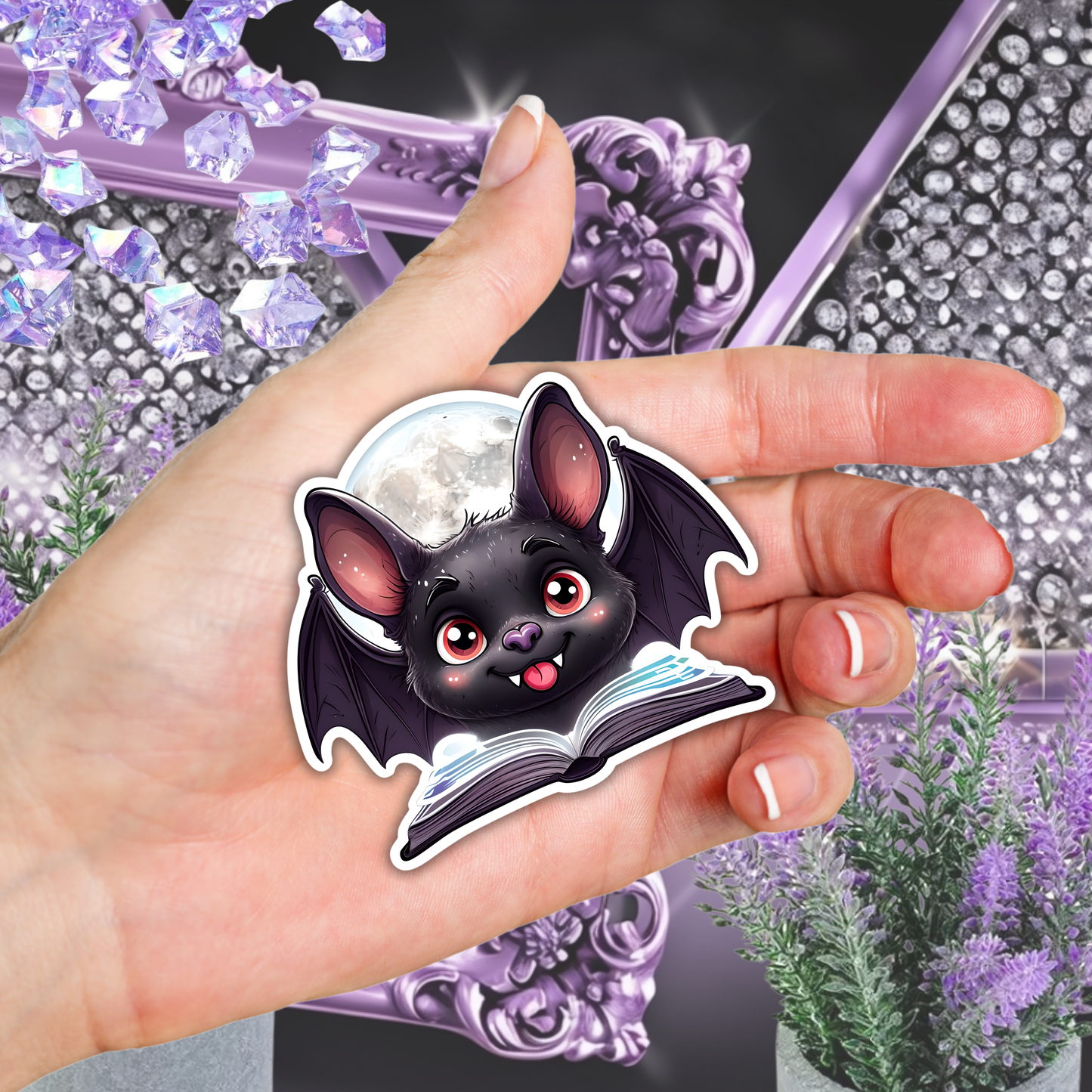 Adorable Bat Sticker - Unique Bookish Halloween Decor | Perfect for Laptops, Water Bottles & More