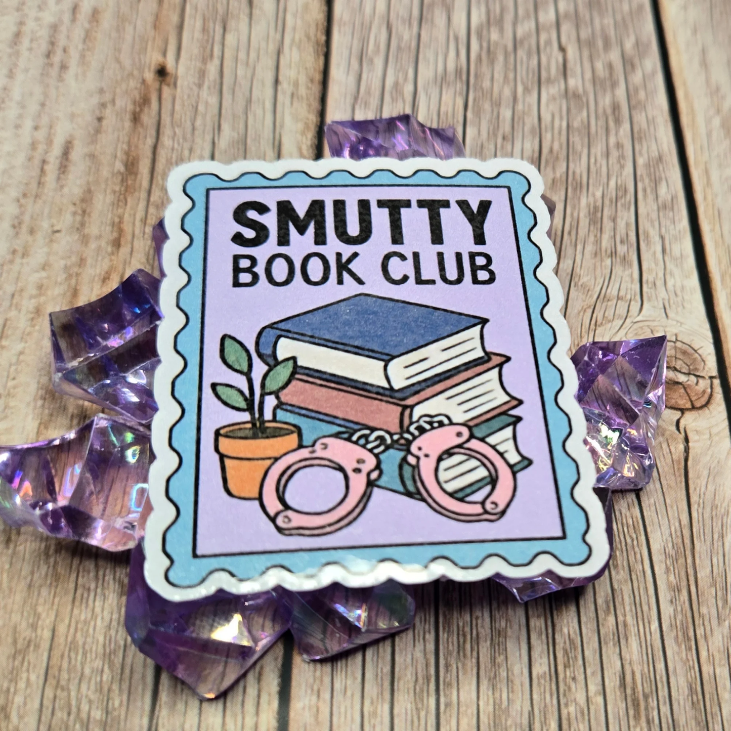 Smutty Book Club Sticker For Spicy Romance Readers And Adult Fiction Enthusiasts Decal Playful Bookish Art by Marie Gems