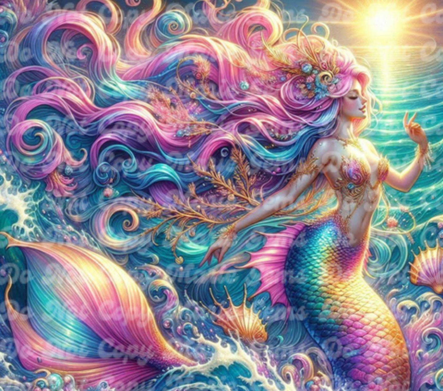 Radiant Rainbow Mermaid Tumblers | Pastel Ocean Art Drinkware | Fantasy Aesthetic Gift