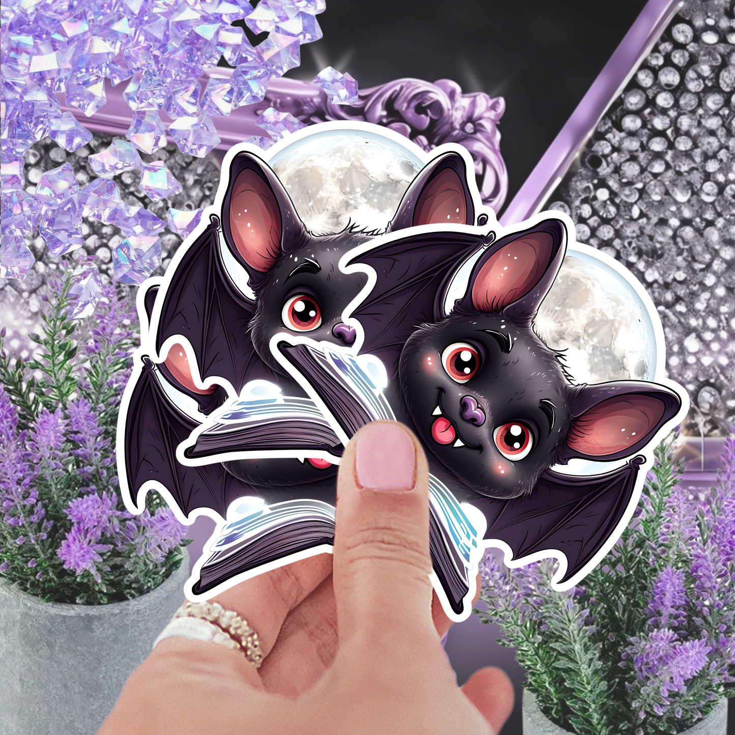Adorable Bat Sticker - Unique Bookish Halloween Decor | Perfect for Laptops, Water Bottles & More