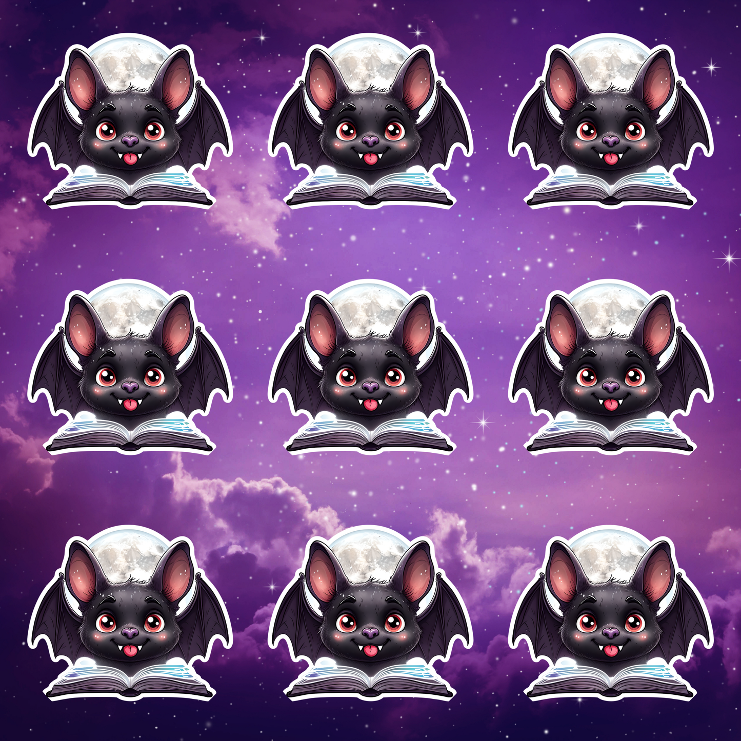 Adorable Bat Sticker - Unique Bookish Halloween Decor | Perfect for Laptops, Water Bottles & More