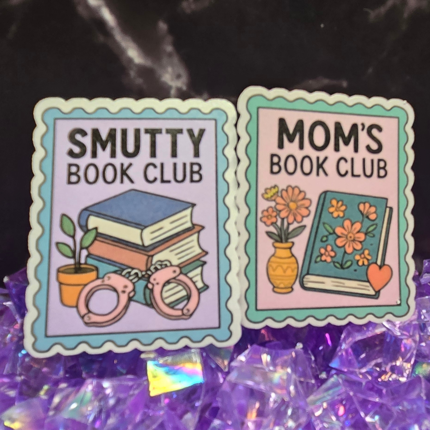 Book Club Sticker Bundle: "Mom's Book Club" & "Smutty" Reader Decals - Diverse Literary Fun