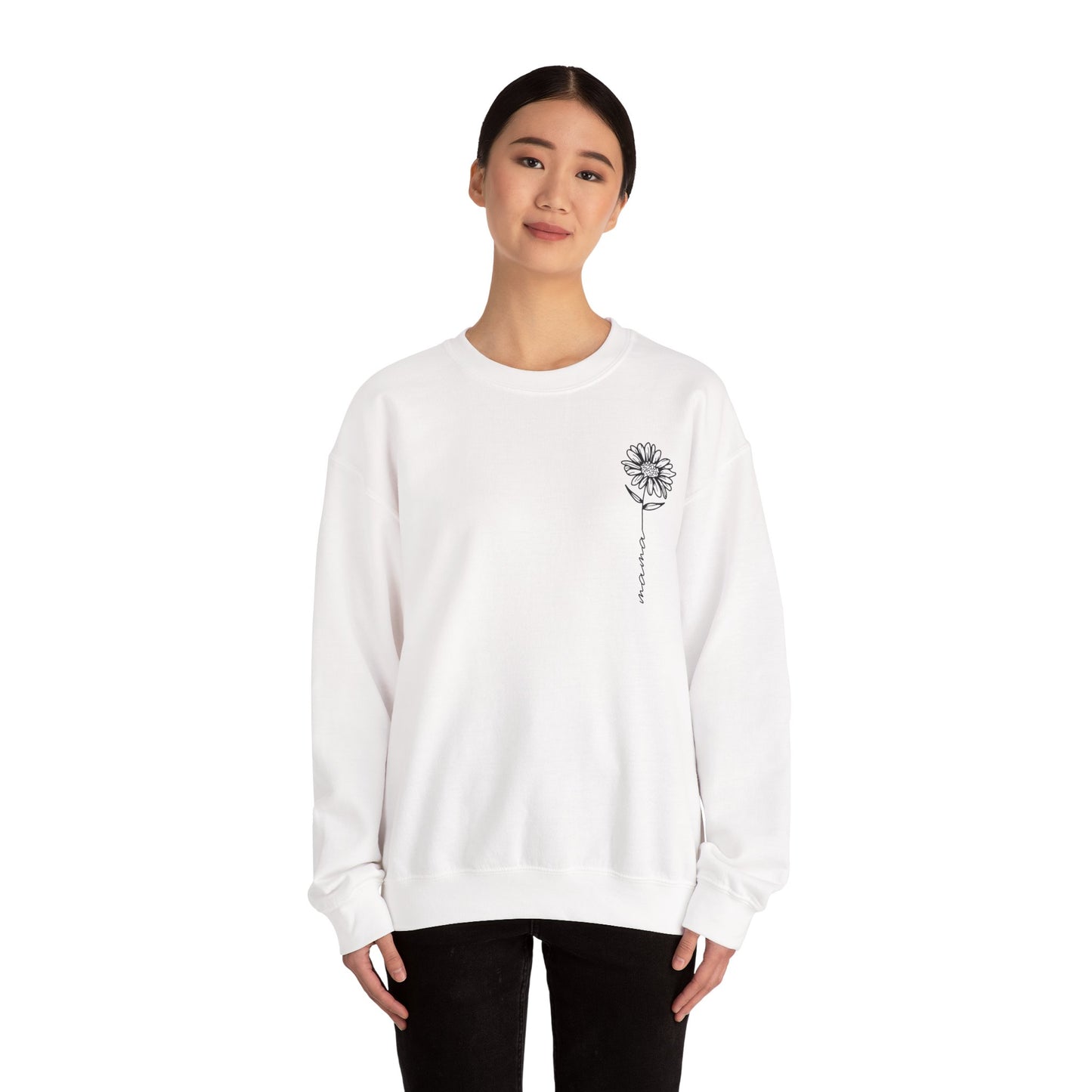 Minimalist Sunflower "Mama" Sweatshirt - Sweet and Simple Mother's Day Gift