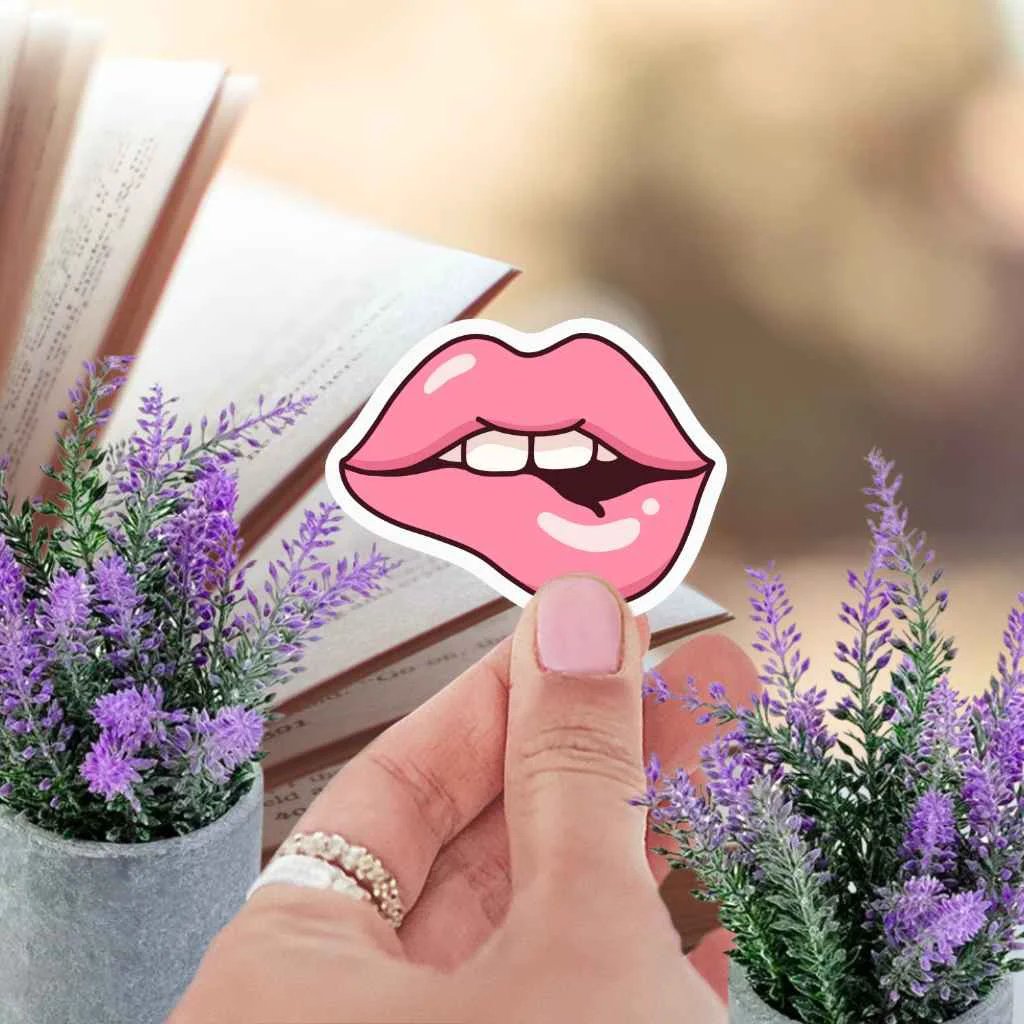 Smutty Lips Sticker | Spicy Book Club Kindle Sticker | Smut Books Booktok | Smutty Romance Book Lover | Fantasy Reader | Read More Books by Marie Gems