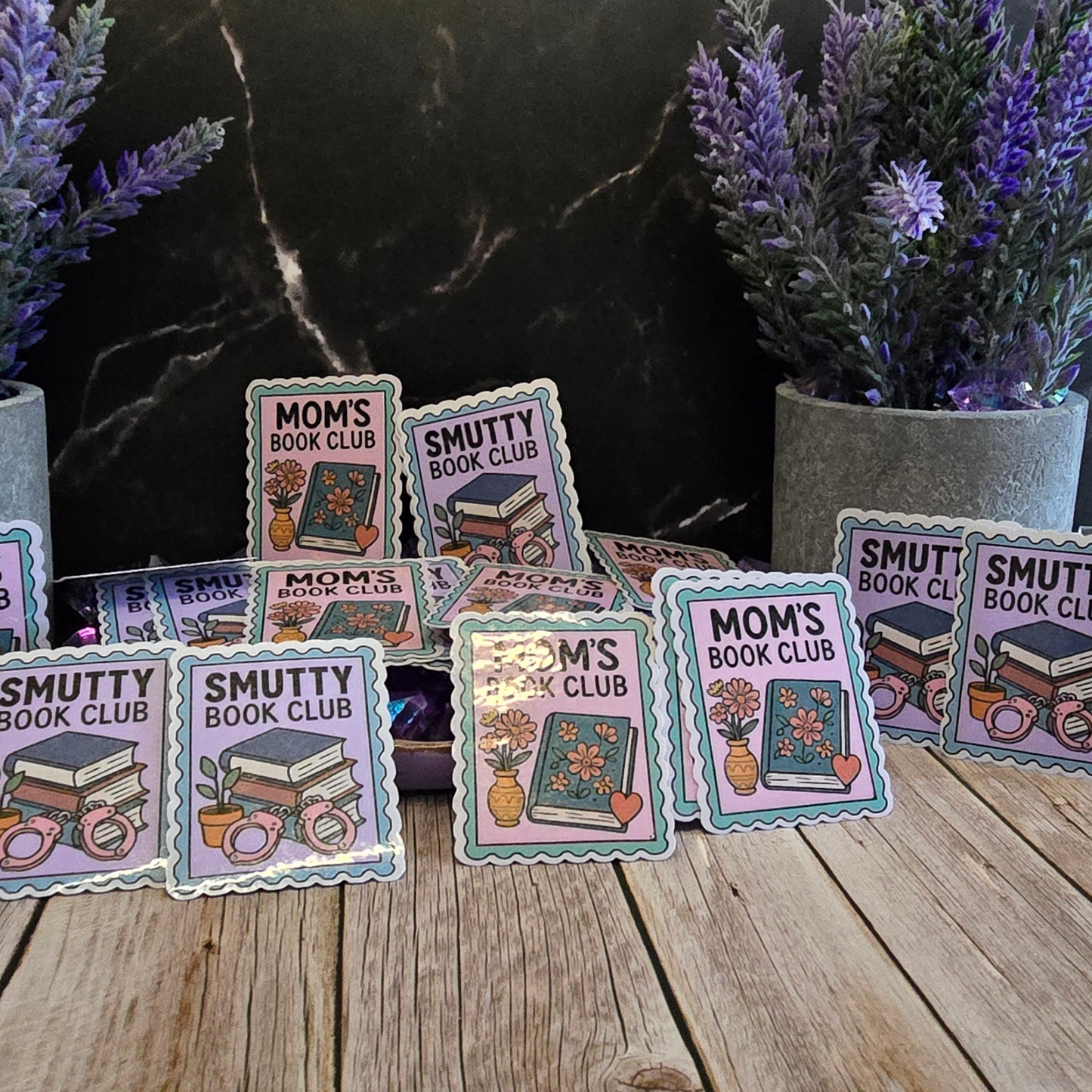 Book Club Sticker Bundle: "Mom's Book Club" & "Smutty" Reader Decals - Diverse Literary Fun