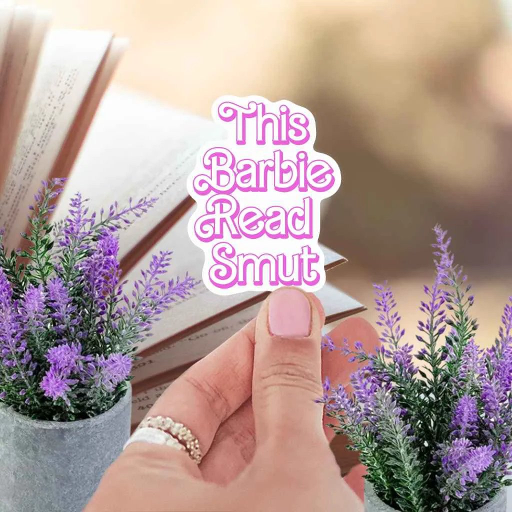 This Barbie Reads Smut Sticker For BookTok Fans And Spicy Romance Lovers Coquette Style Book Club Decal by Marie Gems