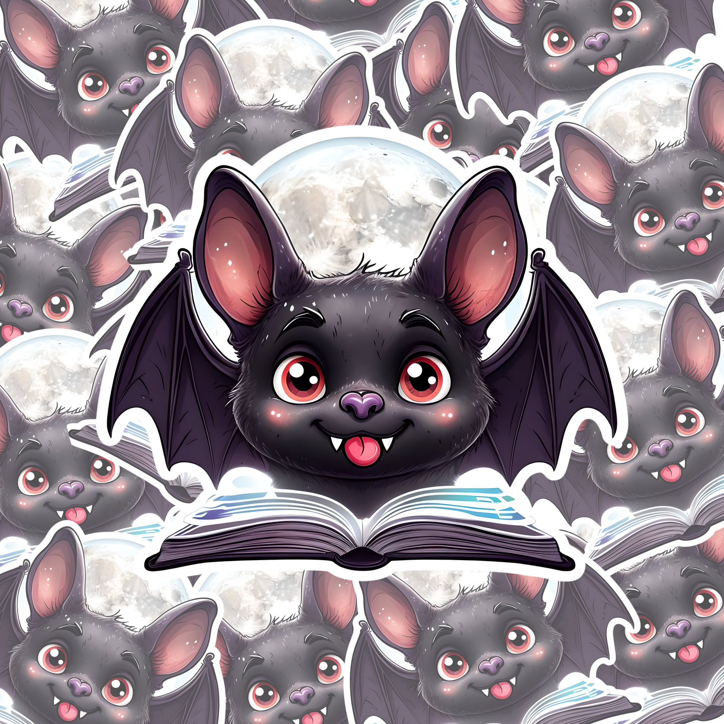 Adorable Bat Sticker - Unique Bookish Halloween Decor | Perfect for Laptops, Water Bottles & More