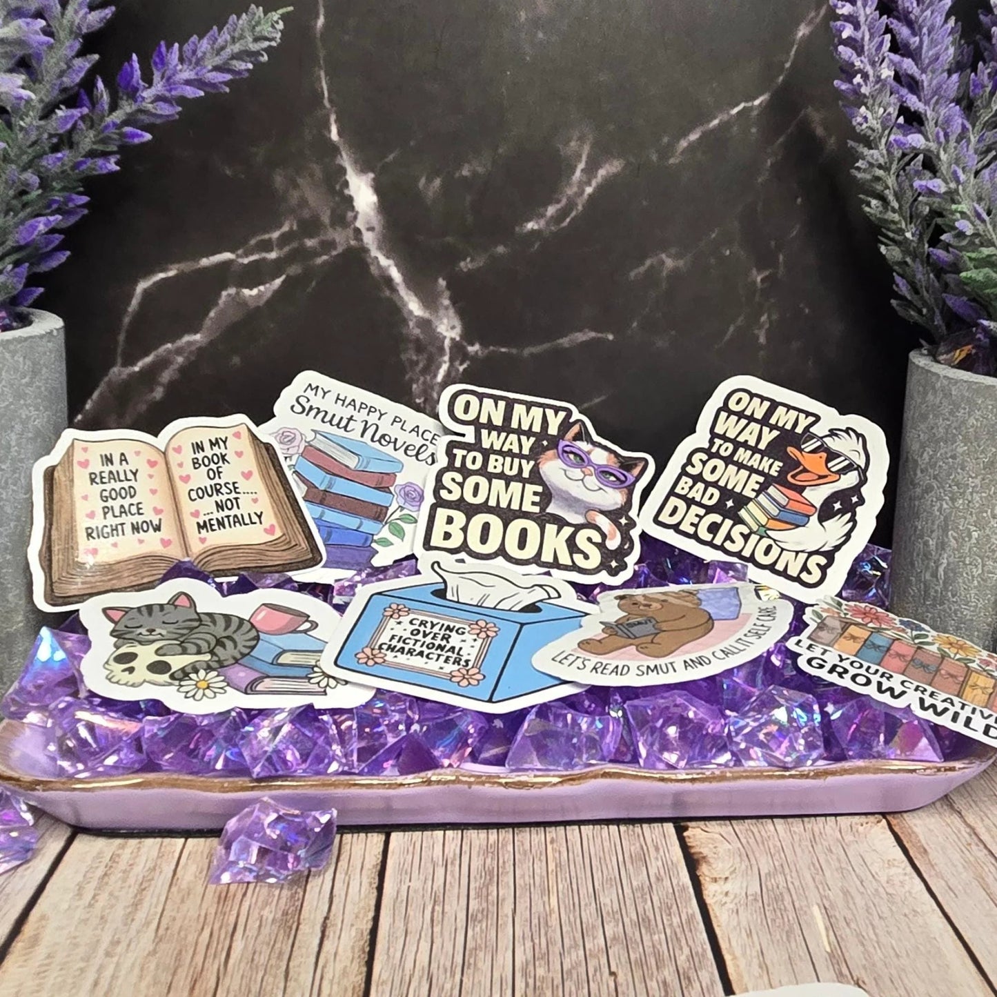 Ultimate 12-Sticker Book Lover Bundle: Smut, Goth, Funny, & Cozy Reader Decals - Diverse Literary Collection
