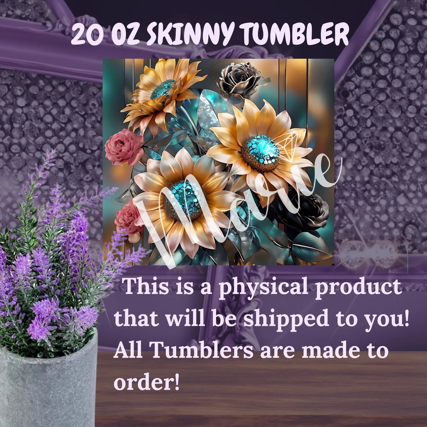 Vibrant Blooms: Elegant Floral 20 oz Tumbler - Carry the Beauty of Nature