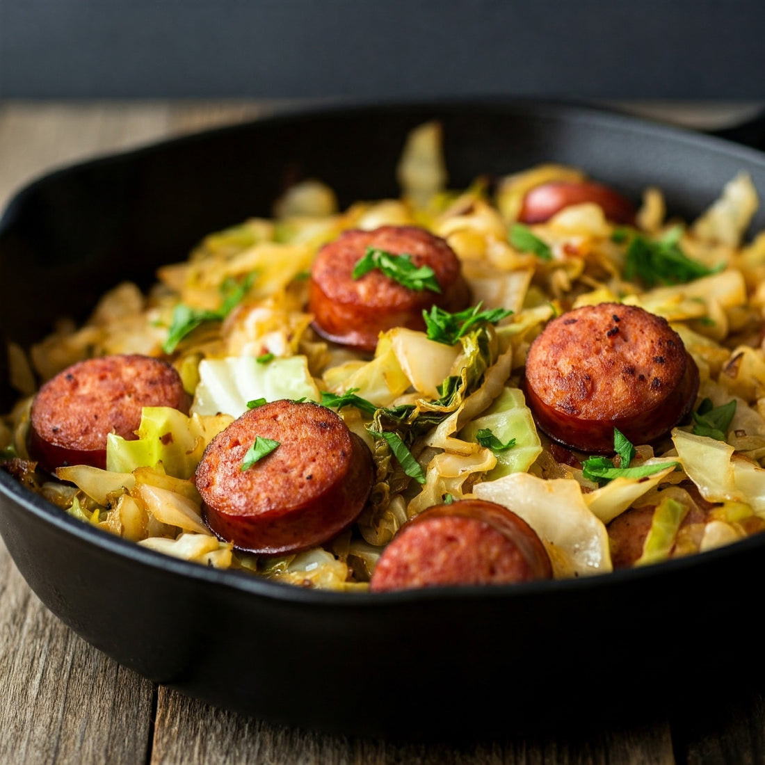 Low-Carb Comfort: Easy Cabbage and Sausage Skillet Recipe