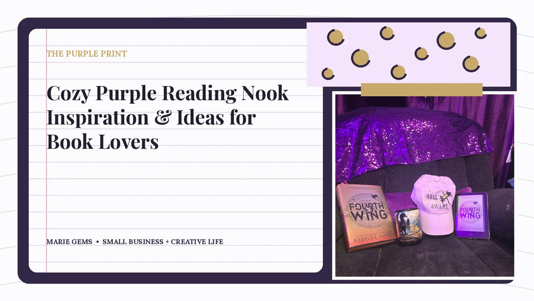 Cozy Purple Reading Nook Inspiration & Ideas for Book Lovers — Marie Gems purple bullet journal featured image