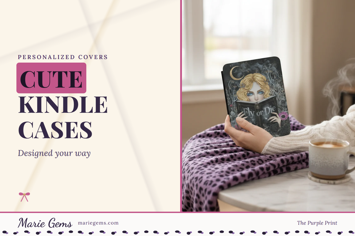 Custom 7-Inch Kindle Paperwhite Case from Marie Gems, featured image for Cute Kindle Cases