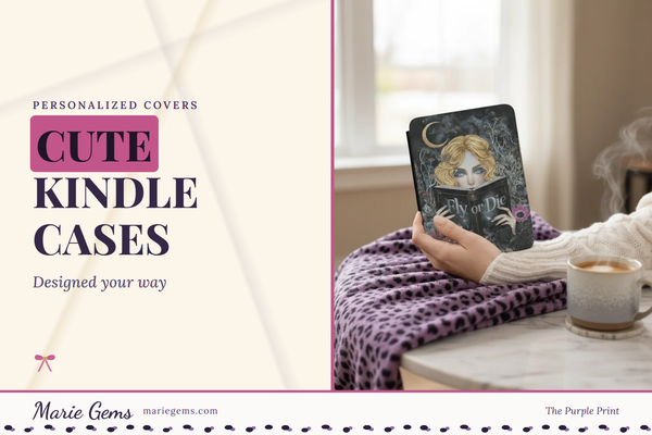 Custom 7-Inch Kindle Paperwhite Case from Marie Gems, featured image for Cute Kindle Cases