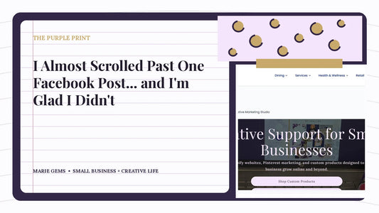 I Almost Scrolled Past One Facebook Post… and I'm Glad I Didn't — Marie Gems purple bullet journal featured image