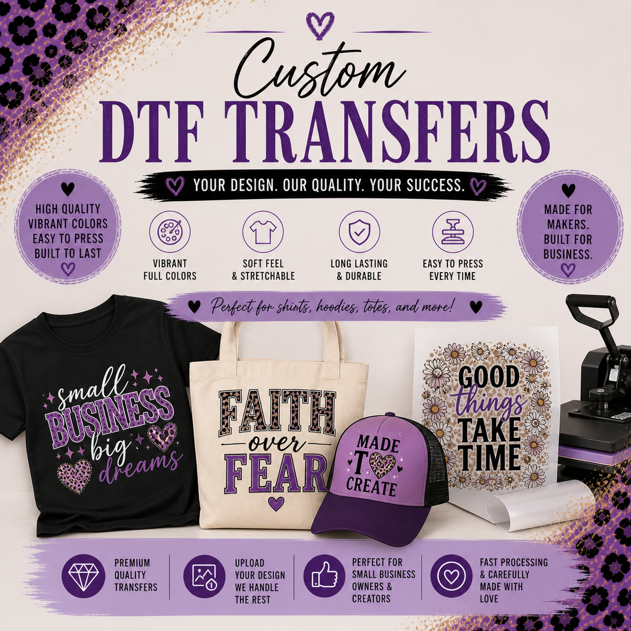 Custom DTF Transfers