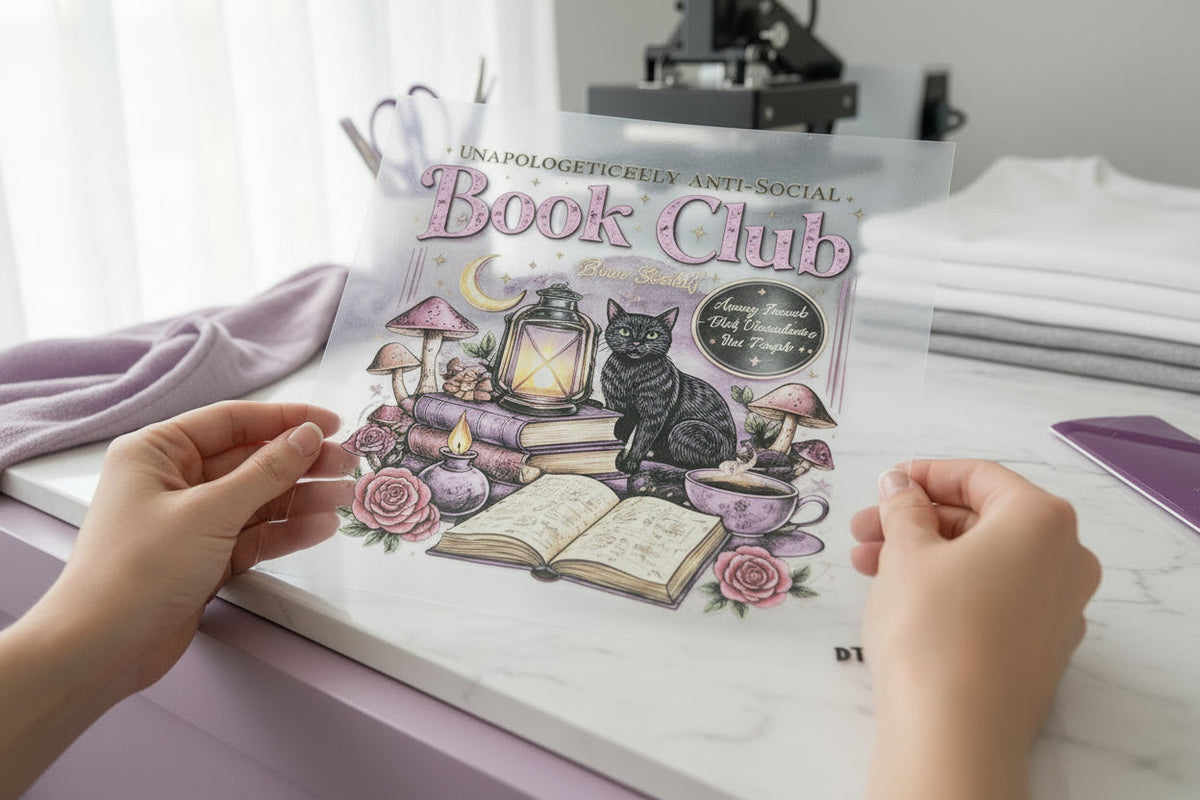Unapologetically Anti-Social individual product photo included in the Book Lover Volume 1 five-pack DTF transfer bundle