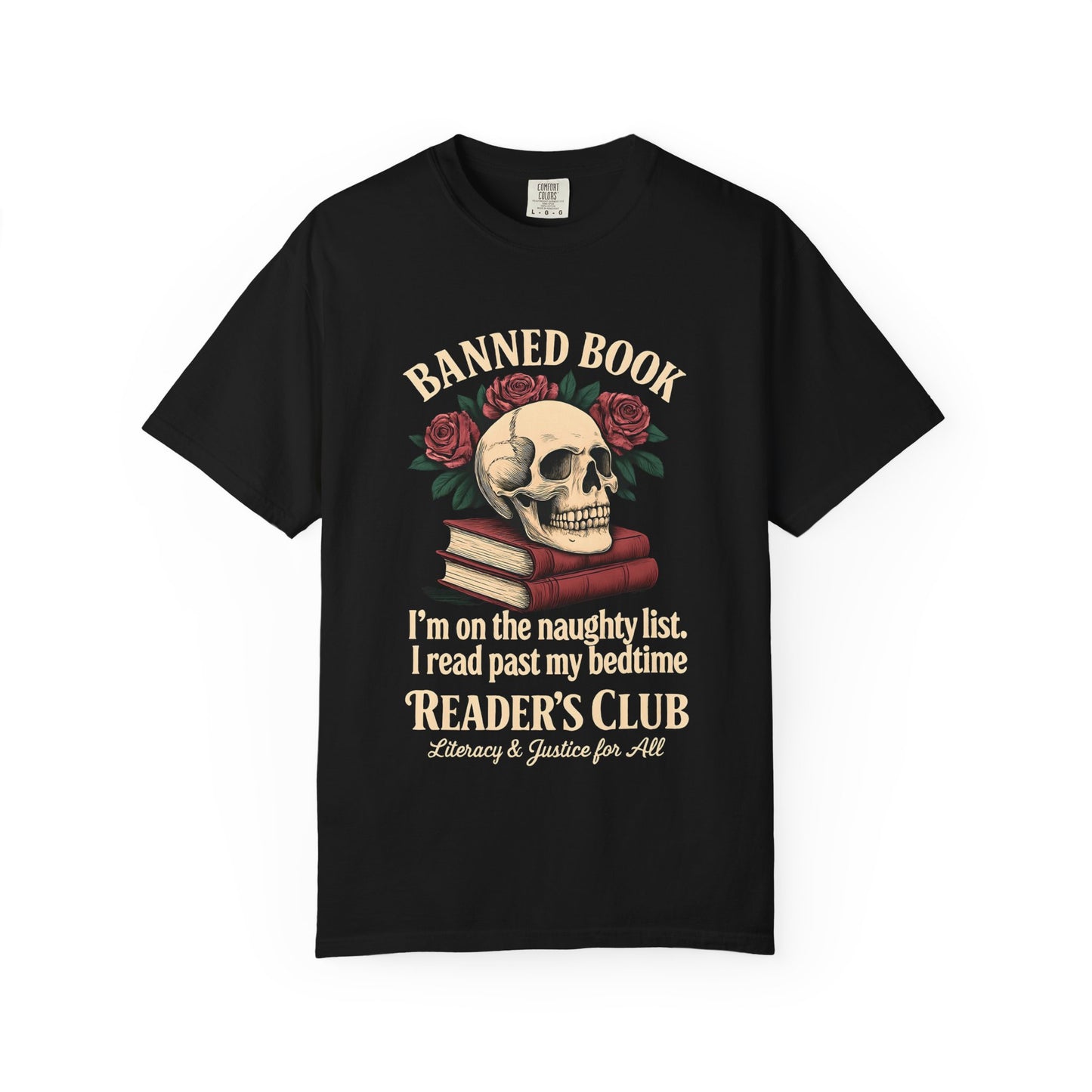 Banned Book T-Shirt, Naughty List Reader Tee, Anti-Censorship Shirt, Book Lover Apparel, Bookworm Gift, Dark Academia Tee, Comfort Colors