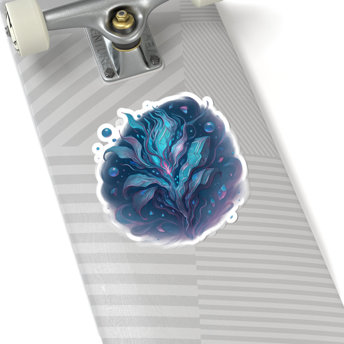 Fantasy Galaxy Leaf Sticker – Trippy Cosmic Plant Kiss Cut Decal, Surreal Vaporwave Aesthetic, Dreamcore Laptop Sticker